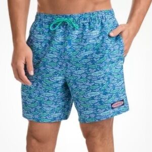 Vineyard Vines Men's Swim Trunks Shorts All over Fish Print Size XL
